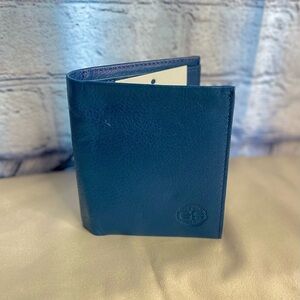 Men’s RFID Genuine Leather billfold wallet (blue)